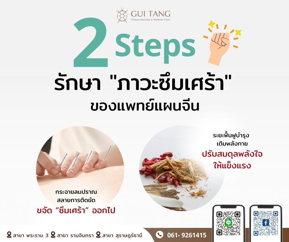 2 Steps รักษา “ภาวะซึมเศร้า” ของแพทย์แผนจีน